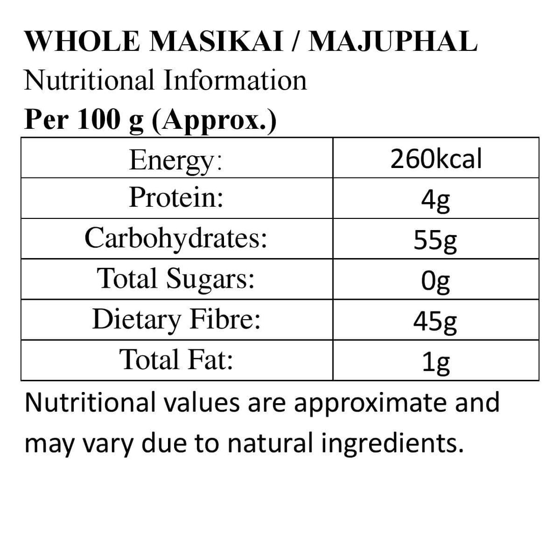 Whole Masikai | Majuphal