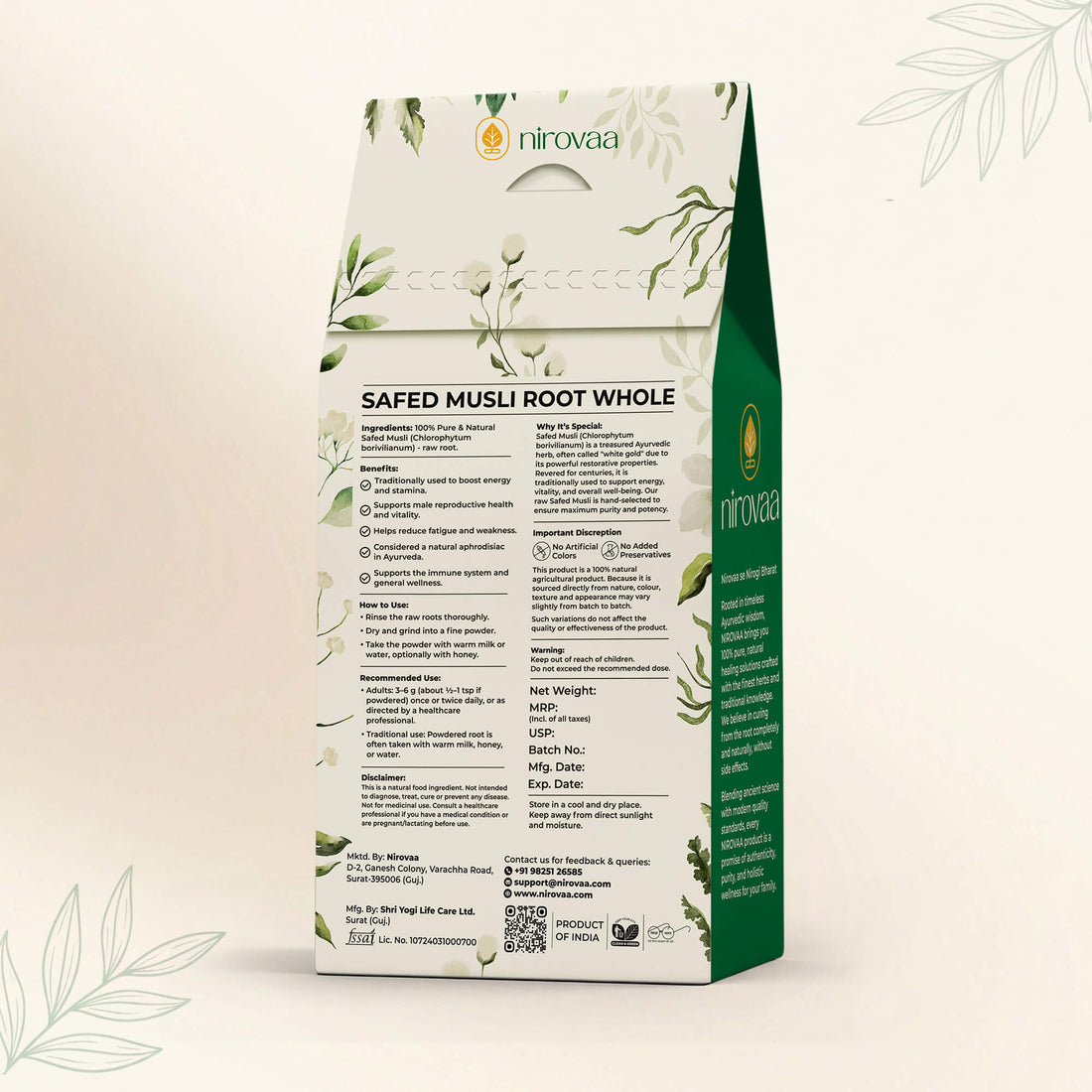 Safed Musli Root Whole