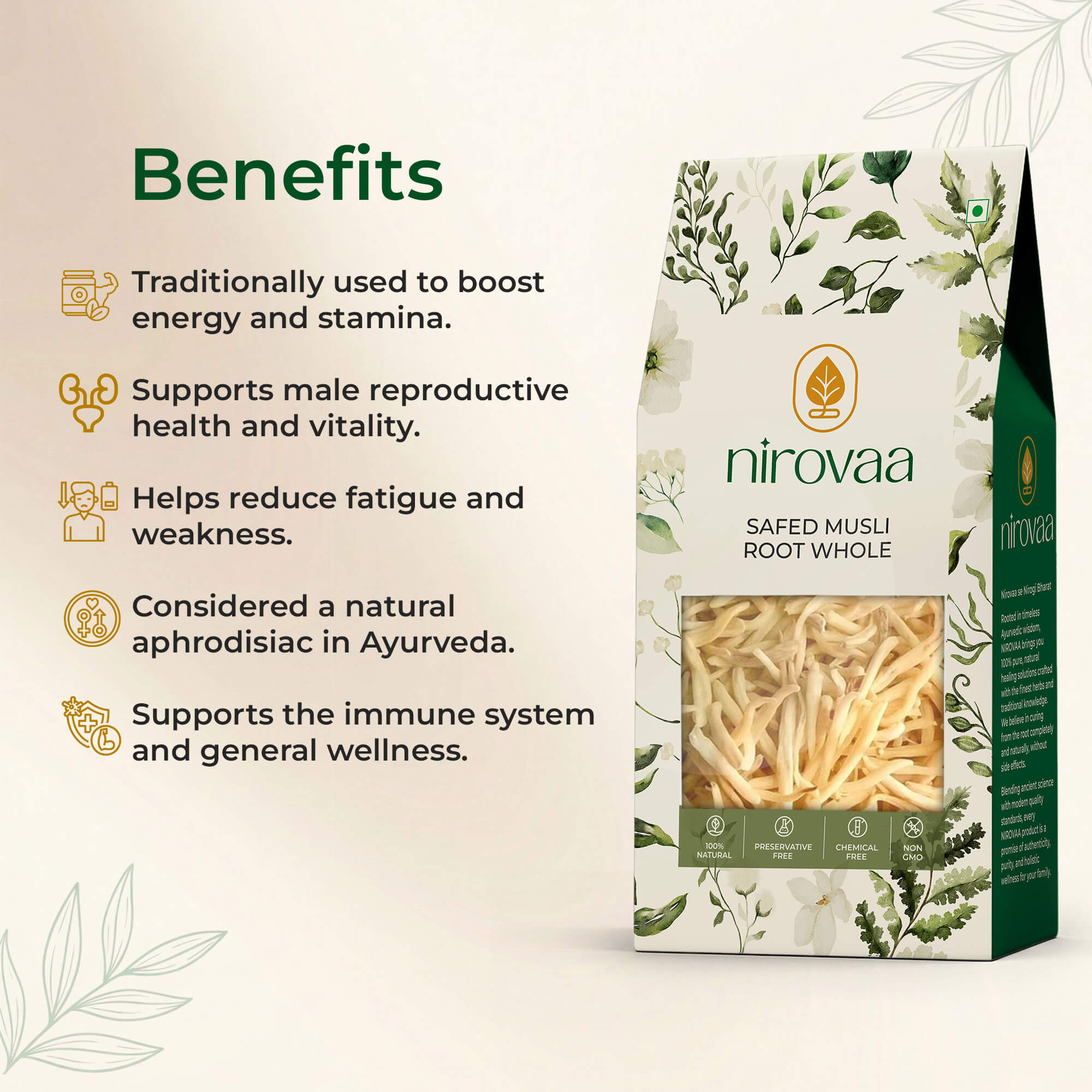 Safed Musli Root Whole